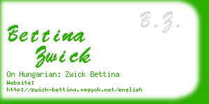 bettina zwick business card